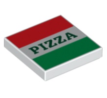 LEGO® 6175184 WIT - M-35-G LEGO® 2x2 pizza WIT