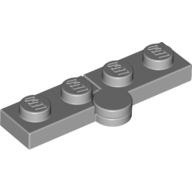 LEGO® scharnierplaat 1x4 compleet (horizontaal 2x1x2) LICHT GRIJS