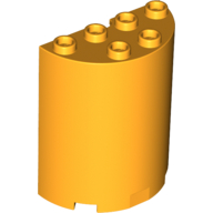 LEGO® cylinder half 2x4x4 MEDIUM ORANJE