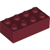 LEGO® 2x4 DONKER ROOD