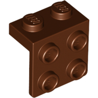 LEGO® hoekplaat 1x2 - 2x2 BRUIN
