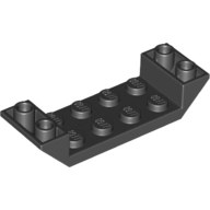 LEGO® 6131571 ZWART - MS-132-A LEGO®  omgekeerde dakpan  45 graden 2x6 dubbel met 2x4 inkeping ZWART