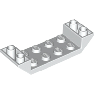 LEGO® 6131572 WIT - H-46-C LEGO®  omgekeerde dakpan  45 graden 2x6 dubbel met 2x4 inkeping WIT