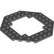 LEGO® 10x10 achthoek DONKER GRIJS