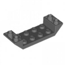 LEGO®  omgekeerde dakpan  45 graden 2x6 dubbel met 2x4 inkeping DONKER GRIJS