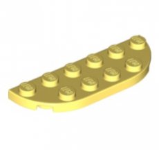 LEGO® halve ronde plaat 1x6 LICHT GEEL