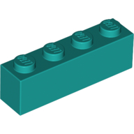 LEGO® 6217660 D TURQUOISE - H-18-B LEGO® Steen 1x4 DONKER TURQUOISE