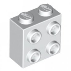 LEGO® steen 1x2x1 2/3 met noppen op 1 zijde WIT