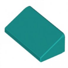 LEGO® 6228967 D TURQUOISE - MS-49-F LEGO® klein 30 graden 2x1x2/3 (2 nop breed) DONKER TURQUOISE
