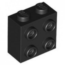 LEGO® steen 1x2x1 2/3 met noppen op 1 zijde ZWART