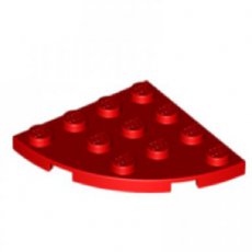 LEGO® 4x4 ronde hoek ROOD