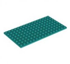 LEGO® 6424332 D TURQUOISE - H-26-C LEGO® Plate 8x16 DARK TURQUOISE