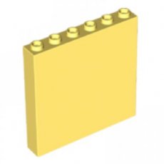 LEGO® 6036235 - 6309939 L GEEL - M-28-H LEGO® muurpaneel 1x6x5  LICHT GEEL