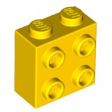 LEGO® steen 1x2x1 2/3 met noppen op 1 zijde GEEL