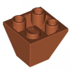 LEGO® omgekeerd 45 graden 2x2 DONKER ORANJE