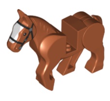 LEGO® 6370297 D ORANJE - H-34-C LEGO® paard DONKER ORANJE