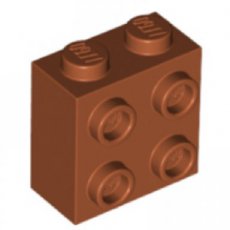 LEGO® 6361813 D ORANJE - M-34-B LEGO® steen 1x2x1 2/3 met noppen op 1 zijde DONKER ORANJE