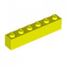 LEGO® 6380130 NEON GEEL - L-13-E LEGO® 1x6 NEON GEEL