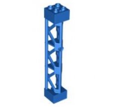 LEGO® support 2x2x10 triangular beam - type 4 - 3 posts, 3 sections BLUE