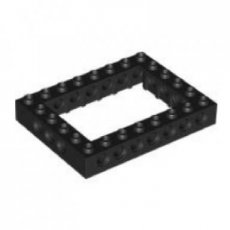 LEGO® Technic, steen 6 x 8 Open Midden ZWART