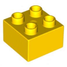 LEGO® DUPLO® 343724 - 4583546 GEEL - H-48-C LEGO®  DUPLO®   2x2 GEEL