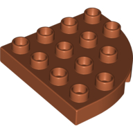 LEGO®  DUPLO®   4x4 1/4 rond  DONKER ORANJE