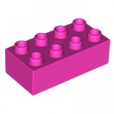 LEGO®  DUPLO ®  4652851 D ROZE - ML-7 LEGO® DUPLO®  2x4 DONKER ROZE