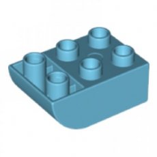LEGO® DUPLO® 6167834 MED DARK BLUE - ML-3 LEGO®  DUPLO®  2x3  omgekeerd gebogen  MEDIUM AZUUR BLAUW