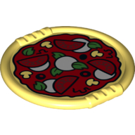 LEGO® DUPLO®   pizza met tomaat en mozarella LICHT GEEL